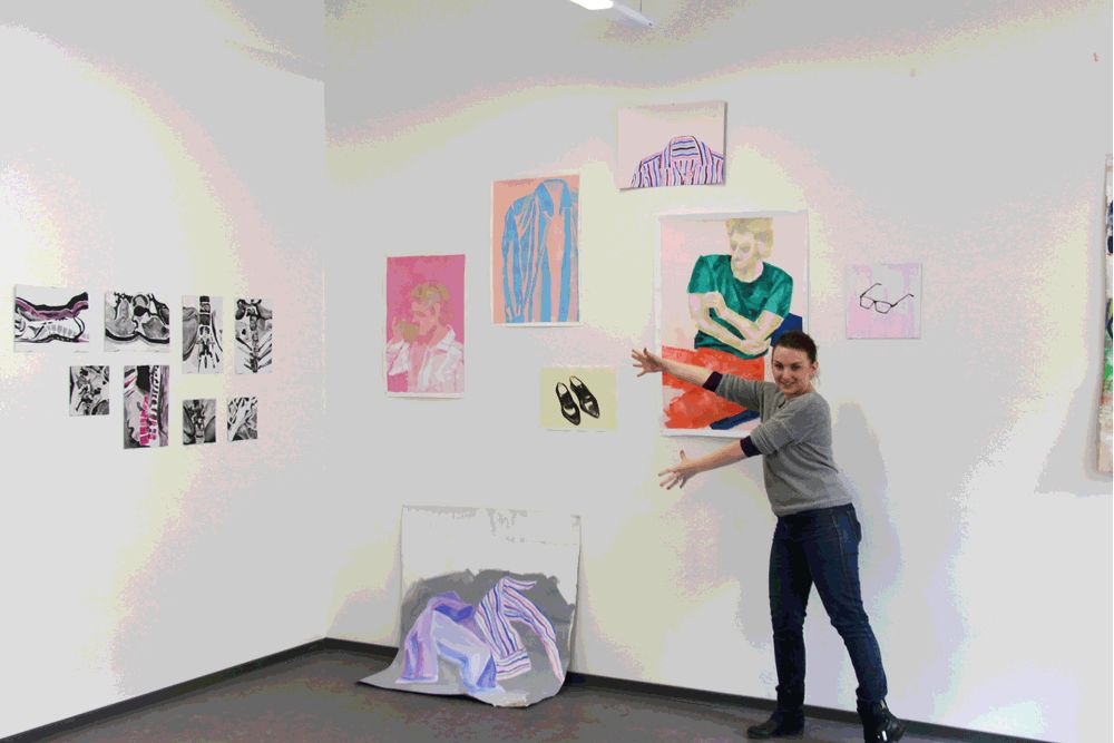 + Výstava klauzúrnych prác – zima 2016 – ateliéru malba v Scholastike, Praha +